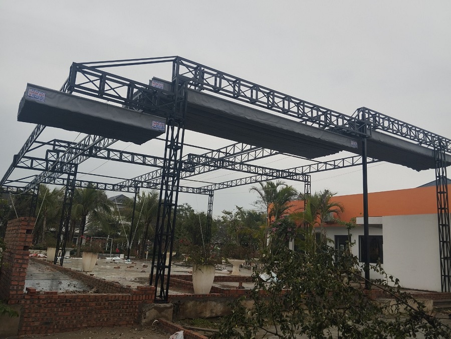 Báo giá làm mái che bạt kéo Hà Nội 2024, thi công lắp đặt giá rẻ