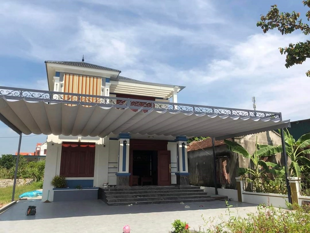 Đơn vị nào thi công mái che di động Hà Nội giá rẻ uy tín